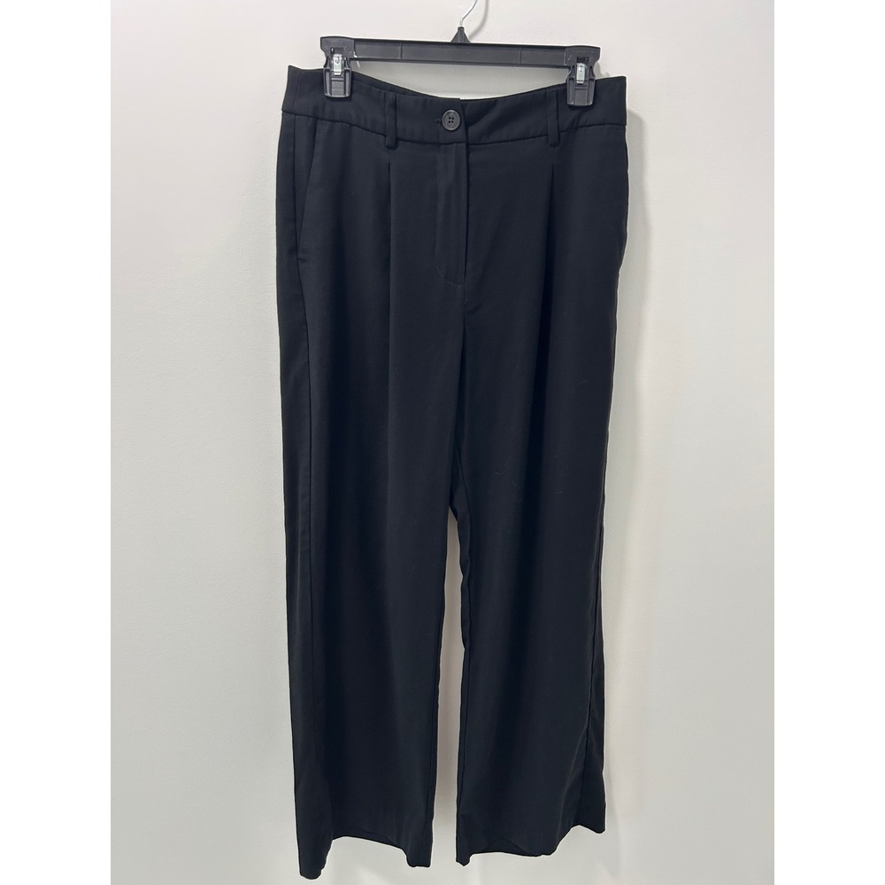 Old Navy Womens Black Extra High Rise Super Wide Leg Adjustable Waist Pants 4